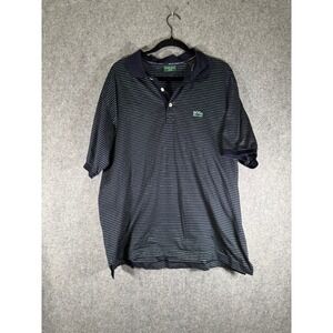 Hugo Boss Golf Polo‎ Shirt Mens Extra Large XL Striped Short Sleeve Preppy
